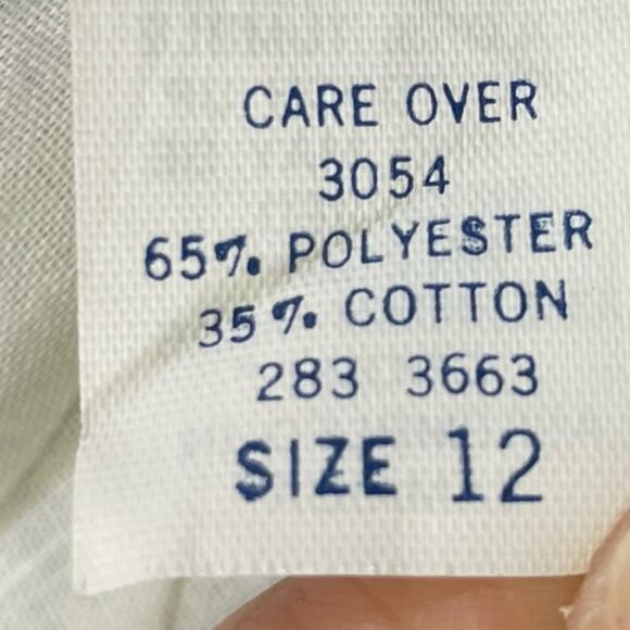 Vintage Green Skort Skirt Shorts 1970 Size 12 Retro Mid Mod 1960 White Belt - Picture 11 of 11